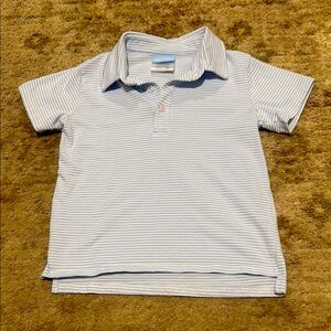 Classic Whimsy Toddler Boy Striped Light Blue Polo Shirt 4T